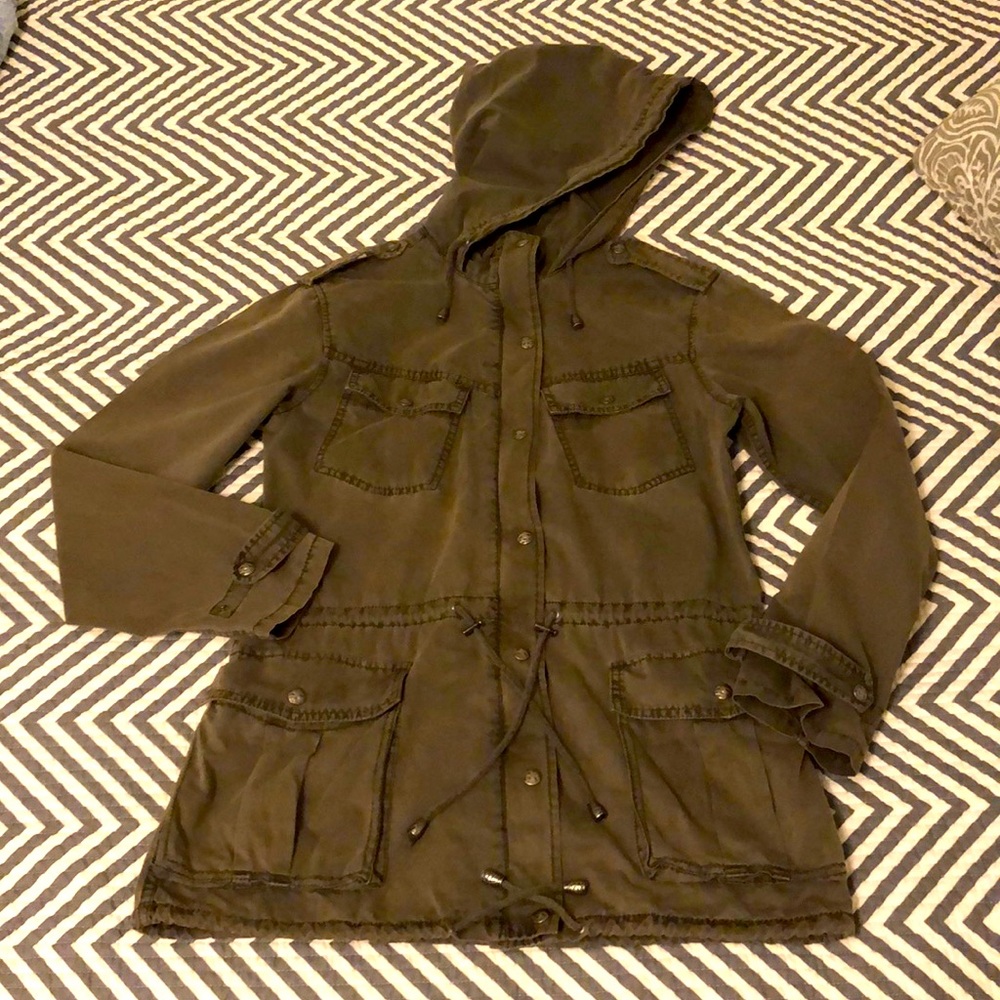 hOOded Military Green Anorak Jacket💐